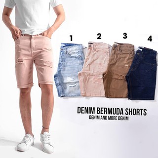 Quần short jean nam rách Routine