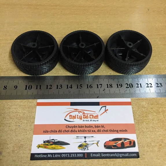 Bánh xe nhựa cao su lỗ trục 2.9mm đường kính 48mm hãng Sinoning