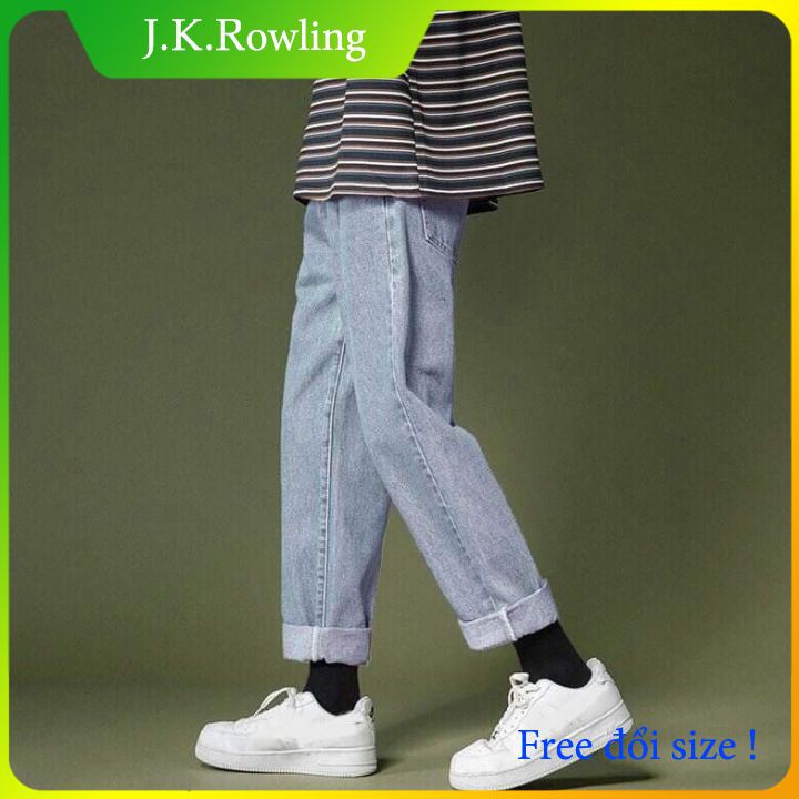 quần jean - quan baggy nam bò Xanh Trơn Dáng Suông Ống Rộng - HOT TREND 2021 tại JK SHOP | BigBuy360 - bigbuy360.vn