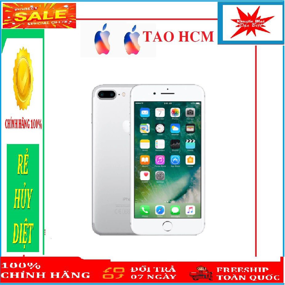 [Chính hãng] Điện thoại iPhone 7 - 32GB Quốc tế màu Vàng, Đen, Hồng, Bạc . chơi PUBG/Free Fire mượt