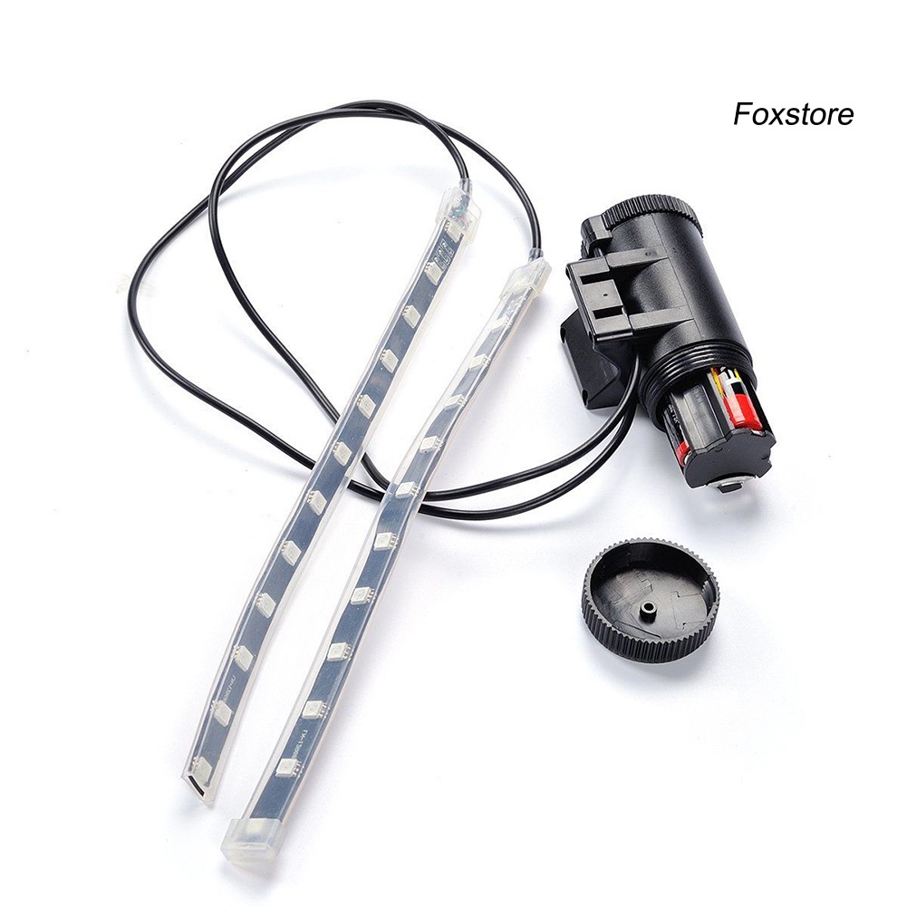 Dây đèn LED 12 bóng 8 chế độ gắn trang trí bánh xe đạp