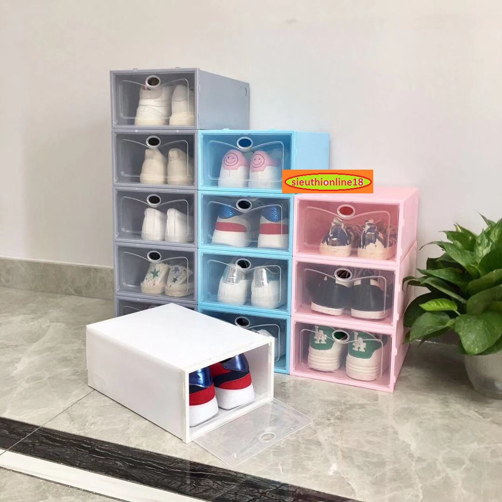Hộp Đựng Giày Nắp Nhựa Cứng Loại 1 Dầy Dặn Và Cứng Cáp | BigBuy360 - bigbuy360.vn