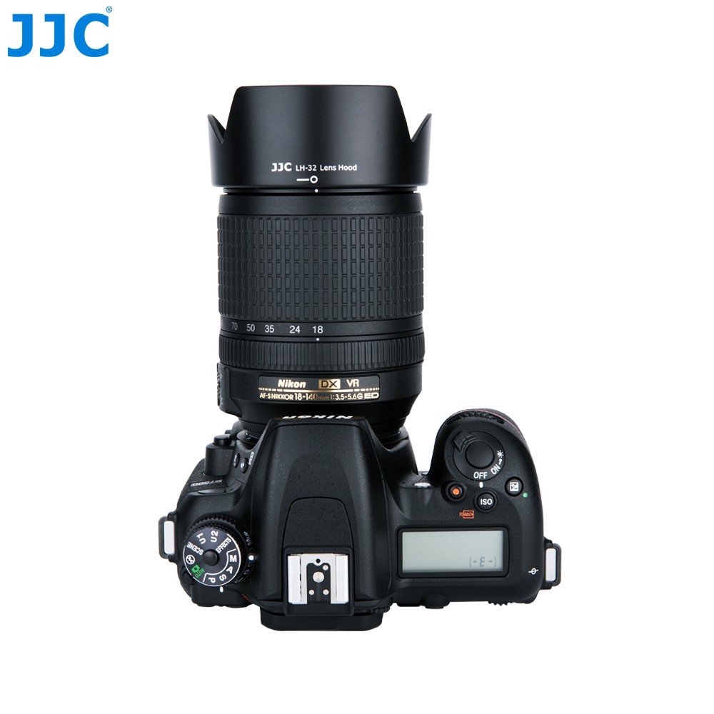 JJC LH-32 Loa Che Nắng Máy ảnh Thay Thế HB-32 cho Ống Kính Nikon AF-S DX Nikkor 18-140mm F3.5-5.6G ED VR, AF-S DX NIKKOR 18-105mm f/3.5-5.6G ED VR , AF-S 18-135mm f/3.5-5.6G ED-IF DX , AF-S 18-70mm f/3.5-4.5G ED-IF DX Zoom