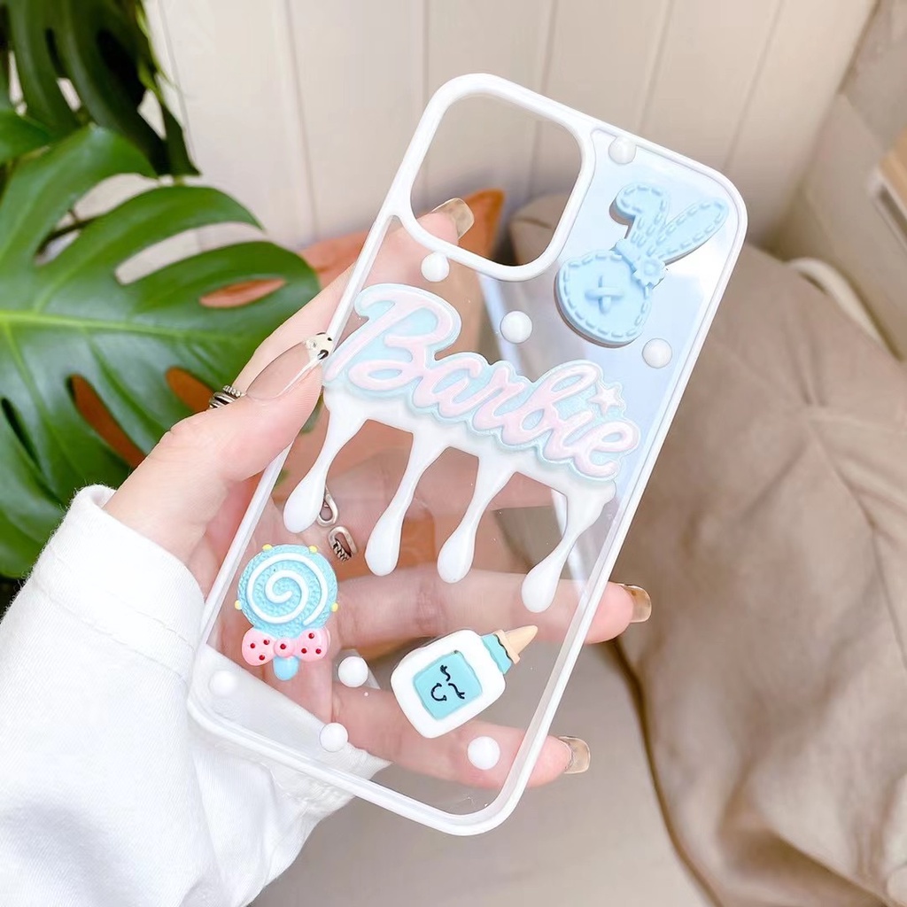 Ốp Điện Thoại TPU Hình Thỏ Barbie 3D Cho iPhone 14 Pro Max 14 Plus 13 Pro Max 13 Mini 12 Pro Max 12 Mini 11 Pro Max 7 8 Plus XR Xs Max SE 2020
