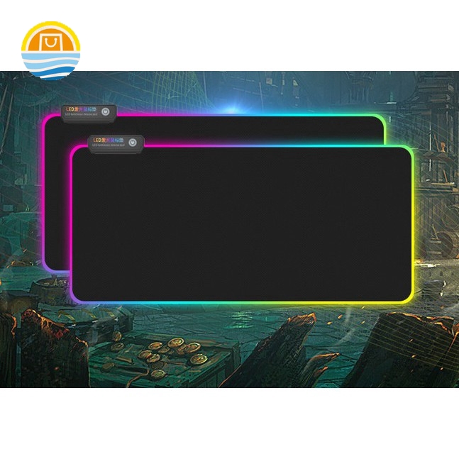 Miếng Lót Chuột Chơi Game Cỡ Lớn Thiết Kế Viền Đèn LED Nhiều Màu Sắc