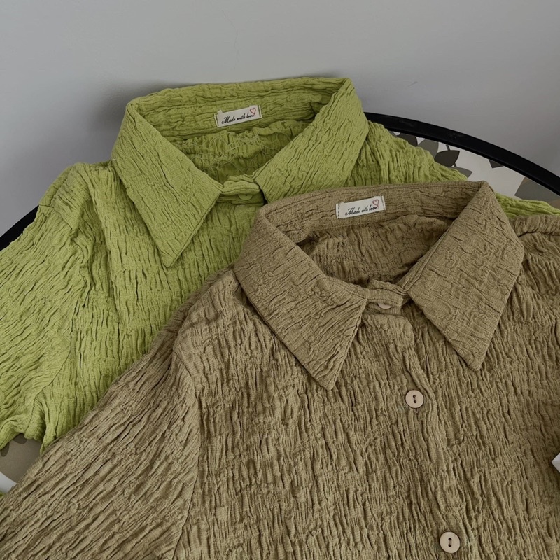 Áo nhăn dài tay (ảnh/ clip shop chụp) | BigBuy360 - bigbuy360.vn