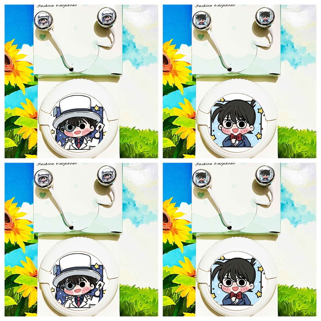 Tai nghe hộp tròn in hình CONAN KAITO KID Thám tử lừng danh chibi anime xinh xắn tiện lợi
