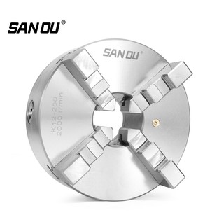 K12-160 mâm cặp máy tiện 4 chấu tự định tâm 160mm, đầu kẹp máy tiện 4 chấu 160mm, một tấc sáu