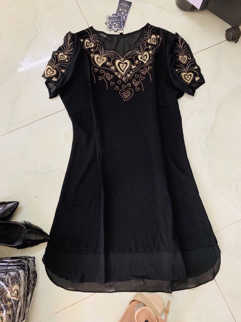Đầm voan trung niên bigsize cao cấp