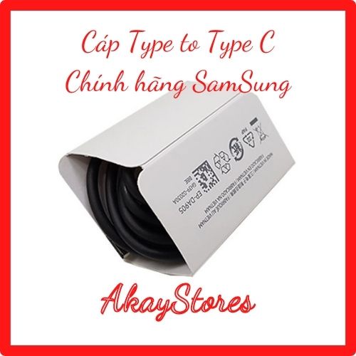 Dây cáp sạc nhanh 25W 2 đầu type C to typeC AkayStores zin chính hãng Samsung 100%