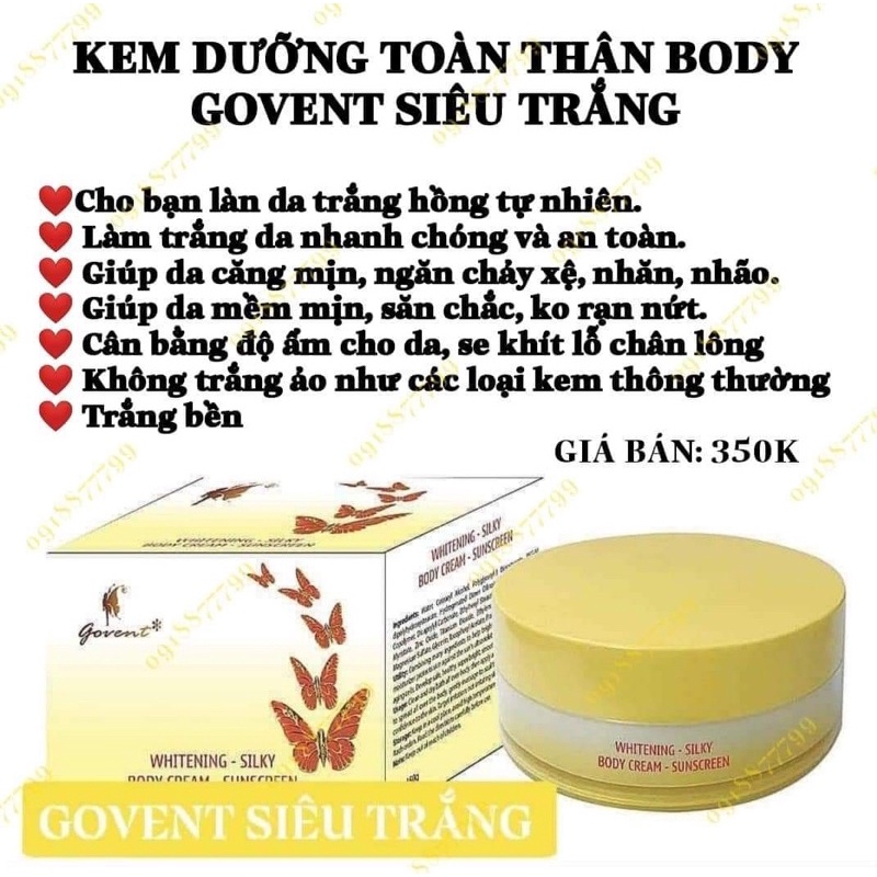 BODY GOVENT SIÊU TRẮNG
