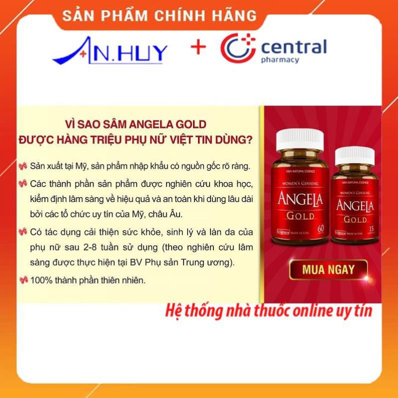 Sâm Angela Gold bổ sung nội tiết tố cải thiện sức khỏe sắc đẹp, Women's Ginseng Angela Gold BN033 CENTRAL PHARMACY