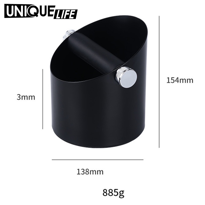 [Unique Life] Black Espresso Coffee Knock Box Waste Bin Bucket for Home Office Barista