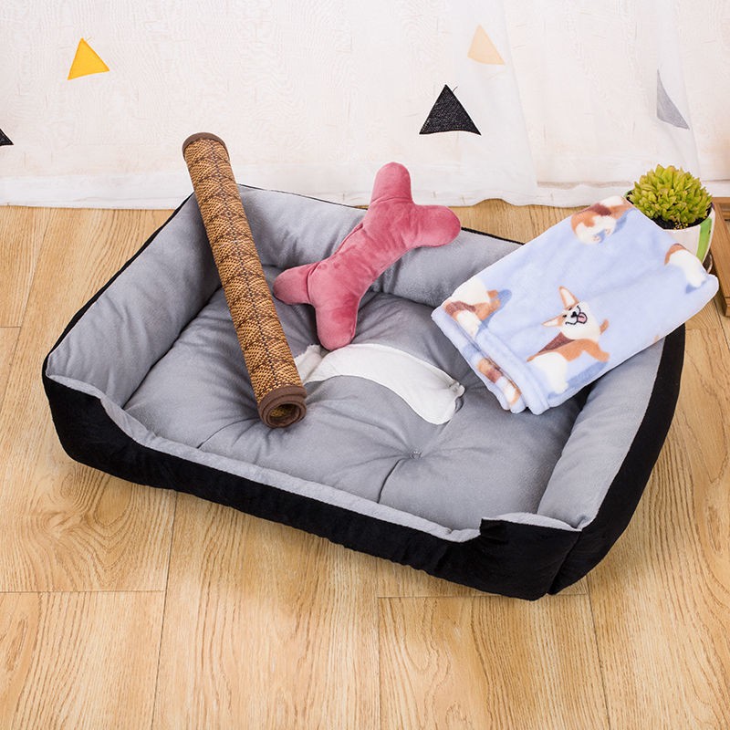 mẫu mới năm 2021♤☃▧Dog Nest Four Seasons Universal Cat Pet Mat Teddy nhỏ Chó lớn Mùa đông Ấm mèo cung cấp Giường