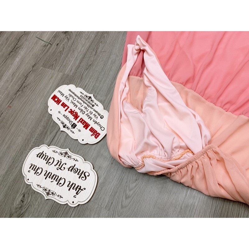 [MAXI] Đầm maxi đi biển váy dài maxi yếm phối màu có ảnh thật | BigBuy360 - bigbuy360.vn