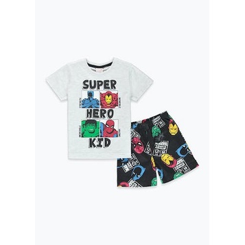 Set quần áo bé trai cotton siêu nhân marvel Matalan Auth