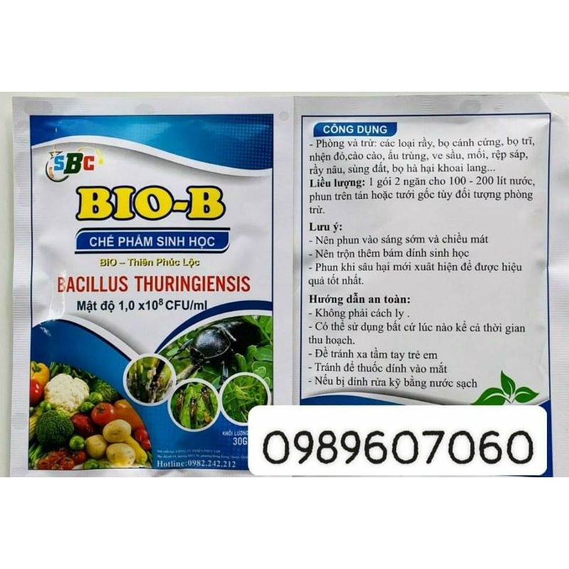 Chế phẩm sinh học BioB 30gam hàng chính hãng có hợp quy