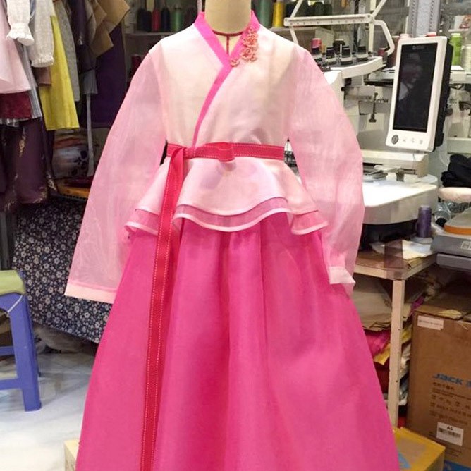 Rập giấy TC012 - Hanbok Cách tân style Công chúa - Trẻ em - Tích hợp 3 kiểu