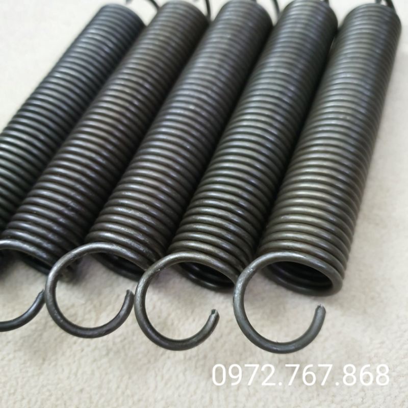 Lò xo kéo 25*3*125mm, đường kính ngoài 25mm, thép 3mm, chiều dài 125mm, tổng chiều dài 175mm