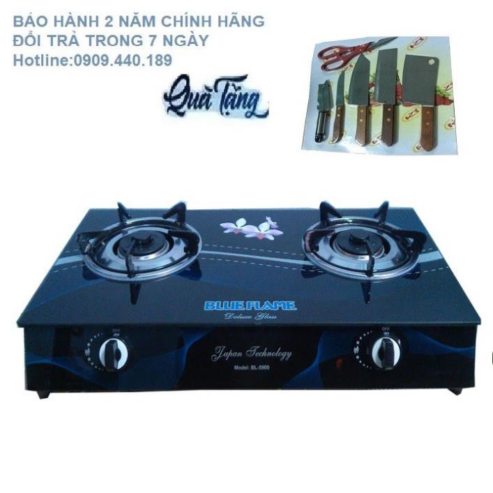 Bếp gas đôi mặt kiếng BlueFlame (5900CV Blue)