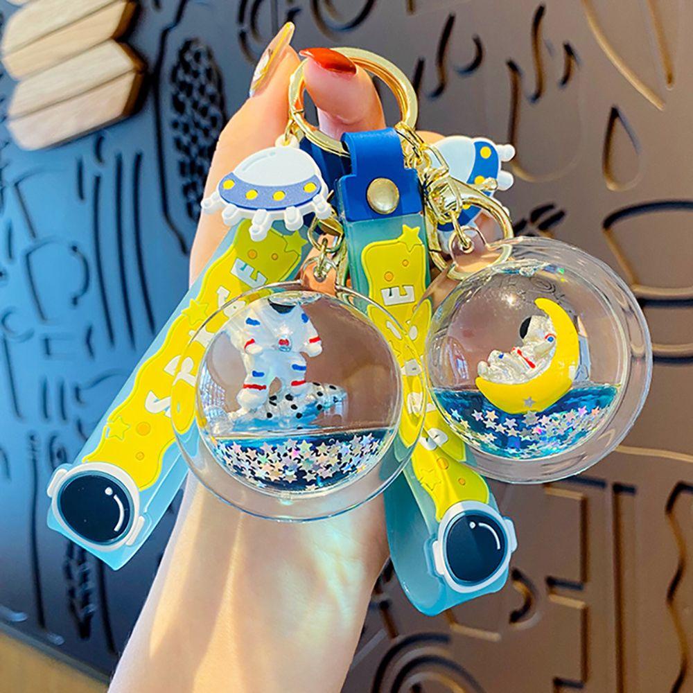 Rebuy1 Móc Khóa Xe Hơi / Ba Lô / Balo Hình Phi Hành Gia Nổi Vui Nhộn Có Cá