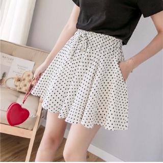 Chân váy chữ a lưng cao họa tiết chấm bi xinh xắn thời trang mùa hè dành cho nữ