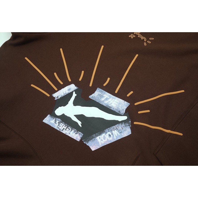 ⚡ORDER⚡ Áo Hoodie Travis Scott nâu Cactus Jack- Travis Scott Highest In The Room Cactus Jack Pullover Hoodie