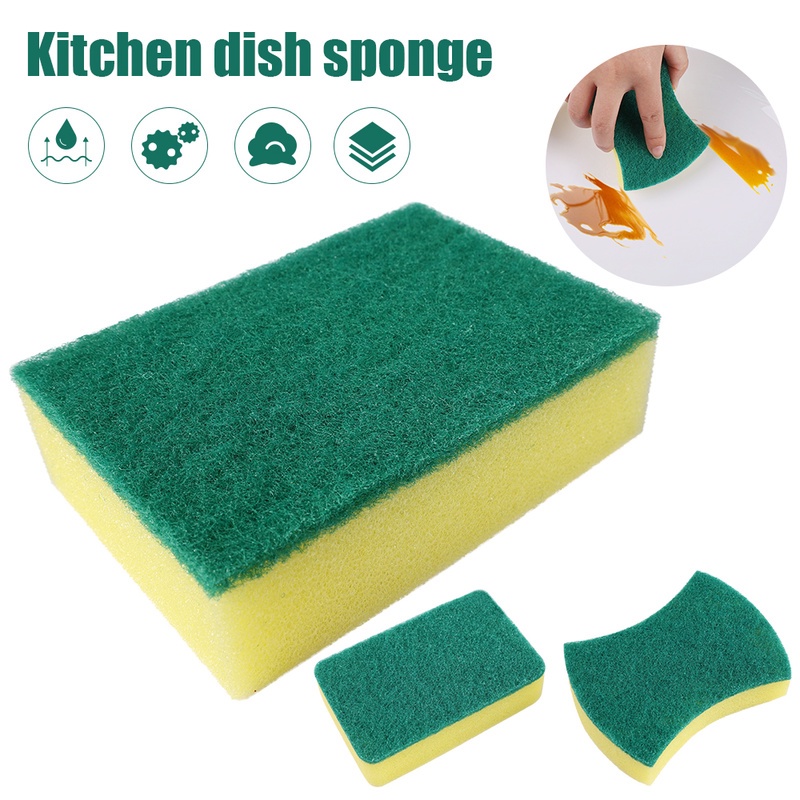 Miếng Xốp Rửa Chén Hai Mặt Đa Năng Giúp Loại Bỏ Vết Bẩn Cho Nhà Bếp