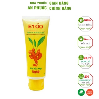 Sữa Rữa Mặt Nghệ E100 ⚡ GIÁ TỐT NHẤT ⚡ (100g)  Rửa sạch sâu, Làm trắng da hiệu quả