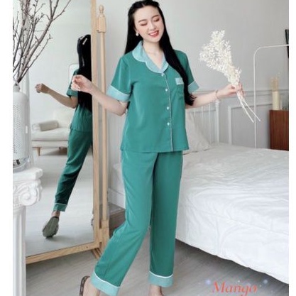 Đồ Bộ Pijama - Bộ Lụa Mango Siêu Mềm Mượt Hàng Có Size Đến 75kg