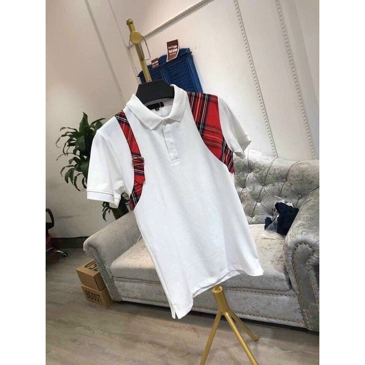 Áo polo nam kẻ lưng 3D PL20 chất liệu cotton thiết kế sang trọng phong cách thời trang quý tộc
