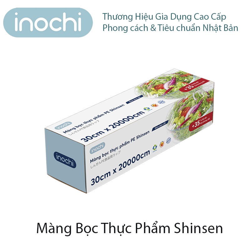 [ 2 Size Màng Bọc Tủ Lạnh ] Màng Bọc Thực Phẩm, Đồ Ăn Trong Tủ Lạnh PE Shinsen 30cm x 3500 - 30cm x 20000cm