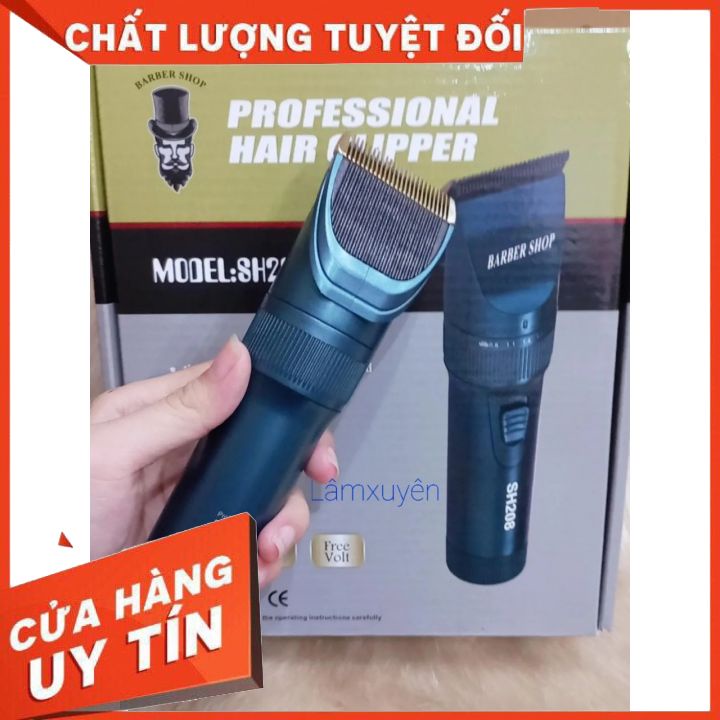 Tông đơ cắt tóc Barber shop SH 208 thiết kế sang chảnh, hợp kim thép,lưỡi thép ,chuyên dụng.
