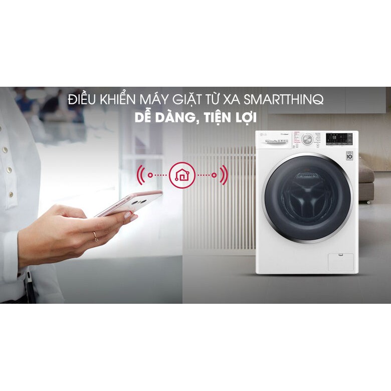 Máy giặt 9kg LG Inverter FC1409S4W LỒNG NGANG