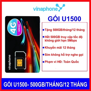 SIM 4G VINA U1500 D159V D500 VD149 VD89P BIG50Y FHAPPY TD49 THAGA 14T XÀI THẢ GA