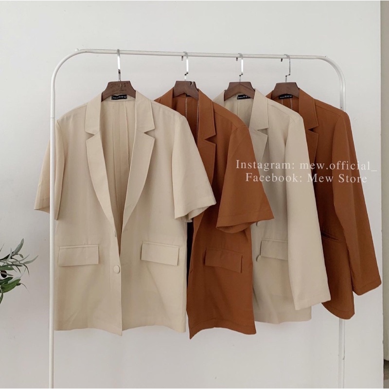 Blazer cộc tay nhiều màu MEW