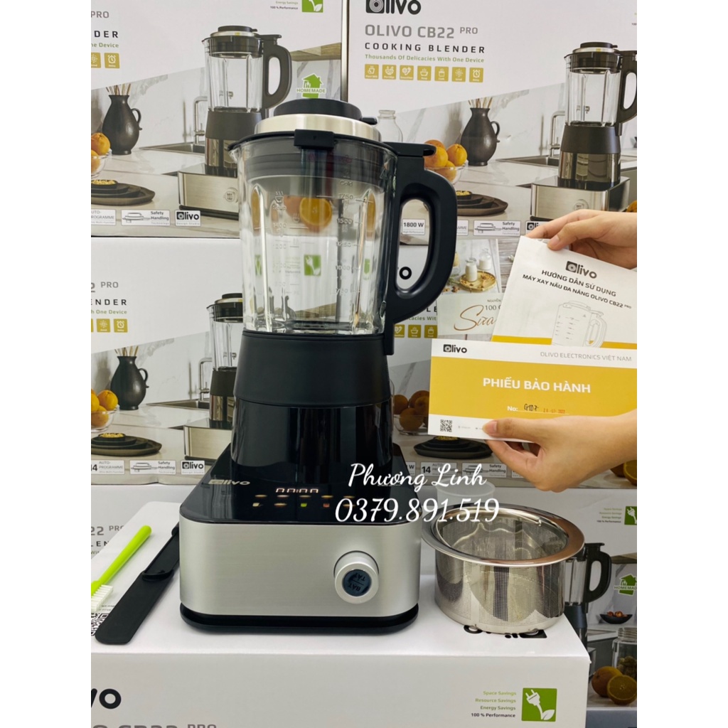 Máy Làm Sữa Hạt Olivo CB22 . Dung tích 1.75L Bảo hành 24 tháng - Hàng Chính Hãng