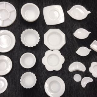 Set tô, chén, đĩa, khay mini trang trí nhà búp bê.