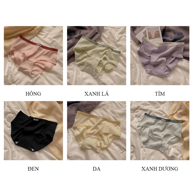 Quần lót nữ cotton gân tăm kháng khuẩn mềm mại thoáng khí LAVENUSA QL84