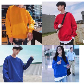 ÁO SWEATER TRƠN BASIC ĐỦ MÀU Unisex