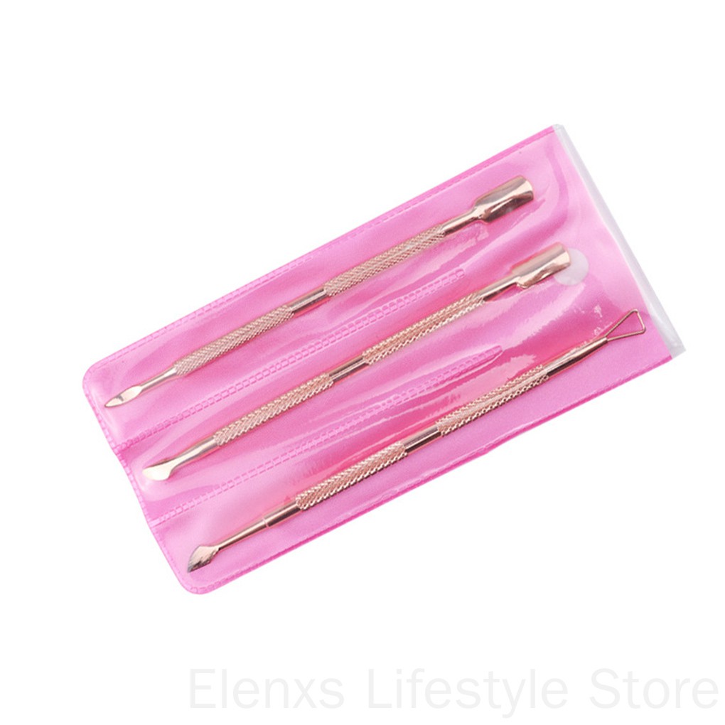 [Hàng mới về] Set 3 dụng cụ vệ sinh móng tay bằng thép không gỉ