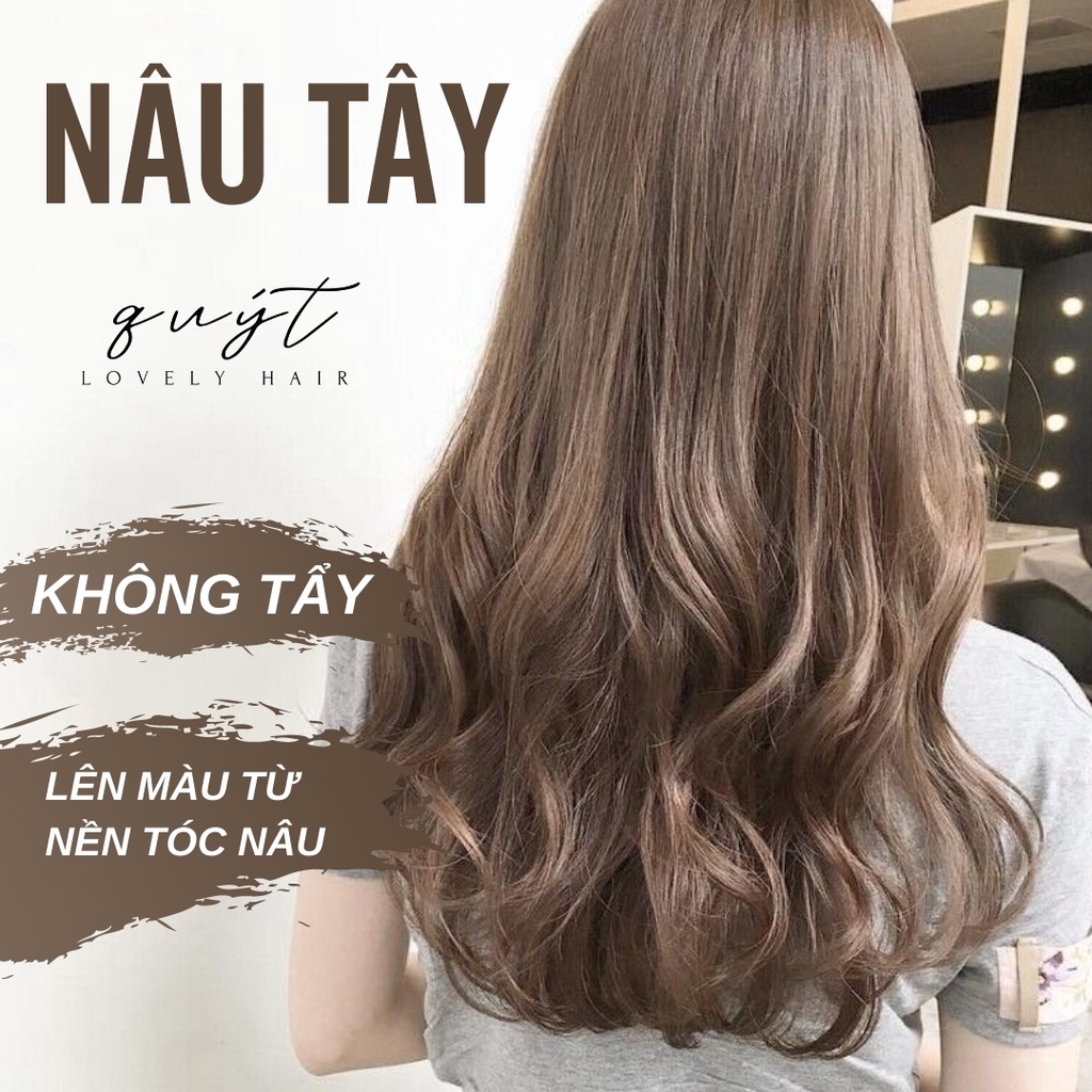 [ Q.8] Thuốc nhuộm tóc NÂU TÂY-Không Tẩy+Tặng Oxy