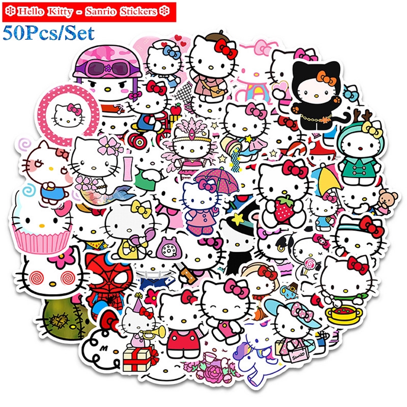 ❉ Hello Kitty Series 03 - Sanrio Stickers ❉ 50Pcs/Set Cartoon Anime DIY Fashion Decals Doodle Stickers