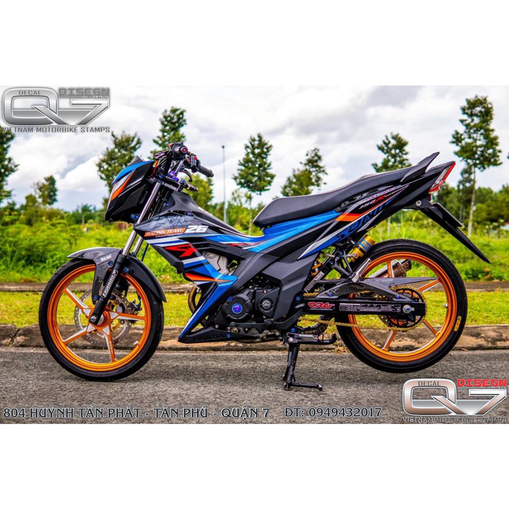 Tem rời sonic 150 xanh đen - decalq7