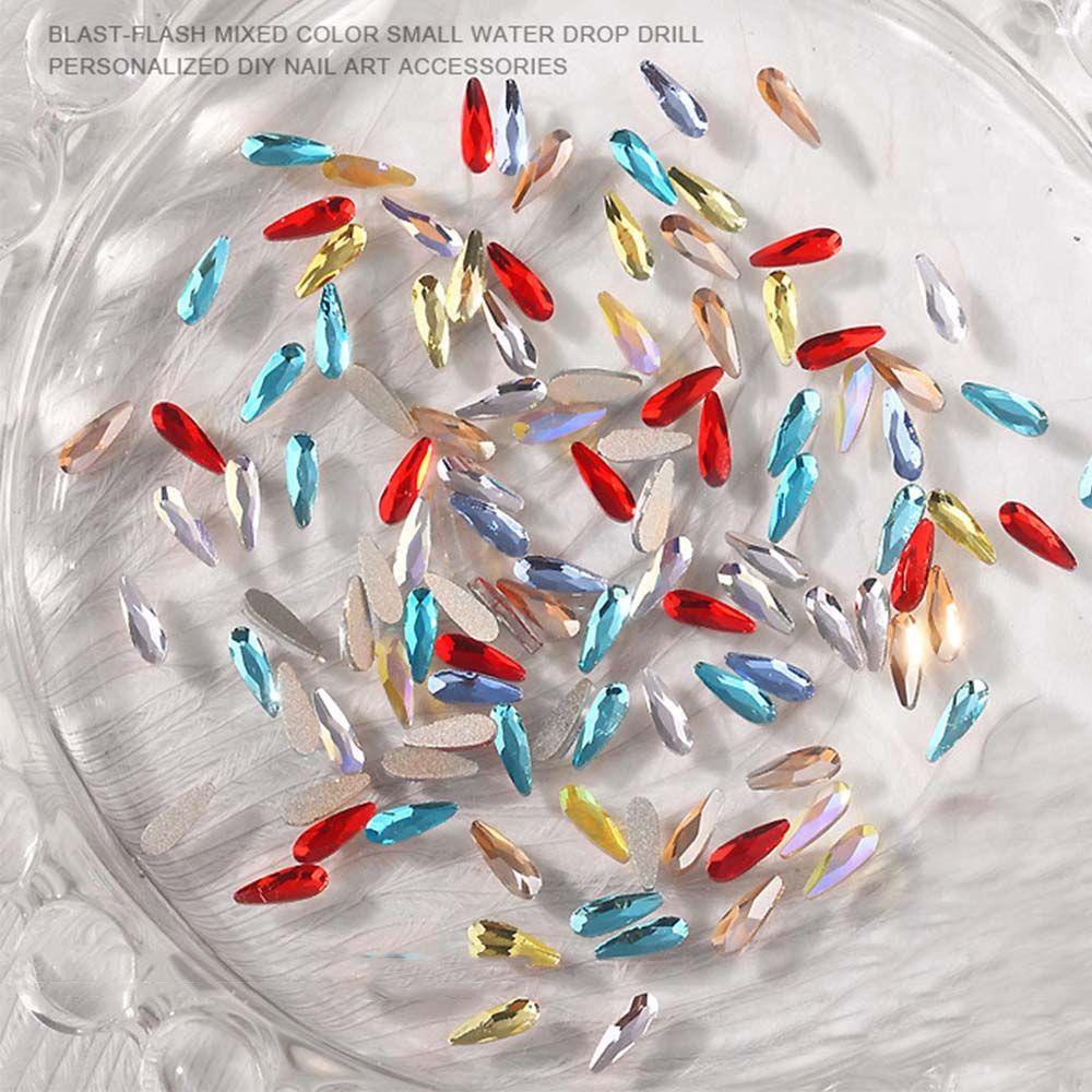 Phụ Kiện Đá Trang Trí Móng Tay Hình Giọt Nước 3D Thời Trang