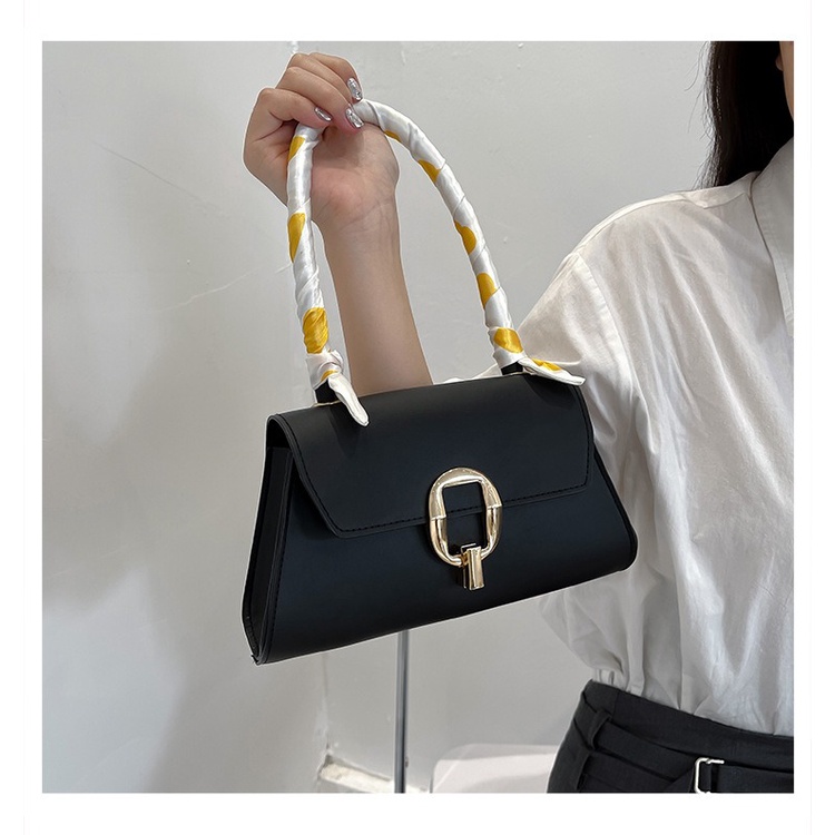 Túi xách kẹp nách nữ phối nơ cao cấp sang trọng, túi đeo vai khoá vuông đi làm đi chơi - 21JUN STORE