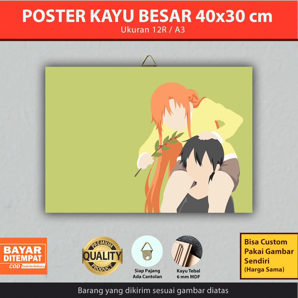 Tấm Áp Phích In Hình Nhân Vật Anime Sword Art Online All Seaoson / Sao / Kirito Asuna 30x40 cm | Sao-56