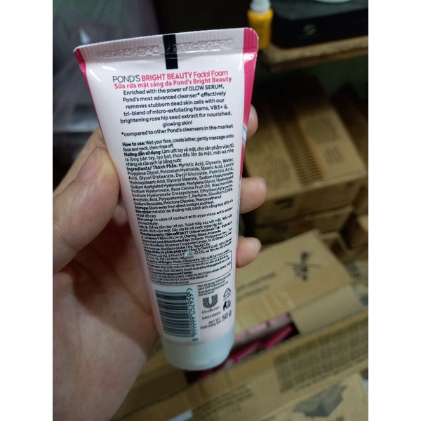 Sữa rửa mặt sáng da Pond's BRIGHT BEAUTY 50G/ Sáng Da sạch sâu 50g