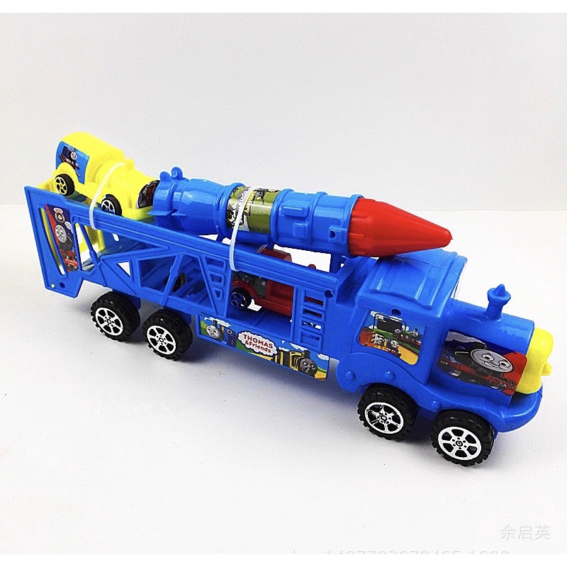 Đồ chơi ô tô chở 4 xe cỡ to, ô tô kèm 4 xe con cho bé