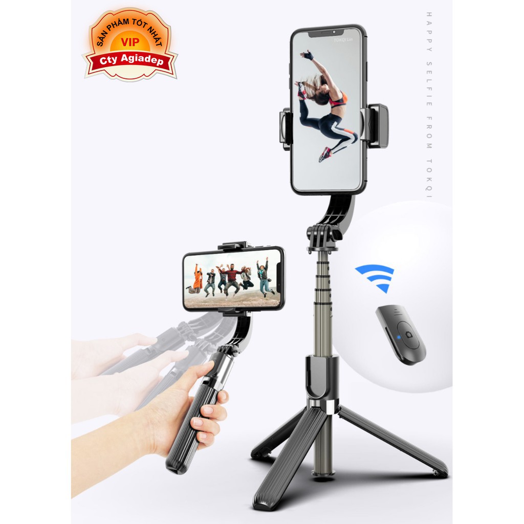 ♨Gậy tự sướng Gimbal chống rung Siêu xịn quay Video chuyển động Livestreaming Vlog 360 độ - AD